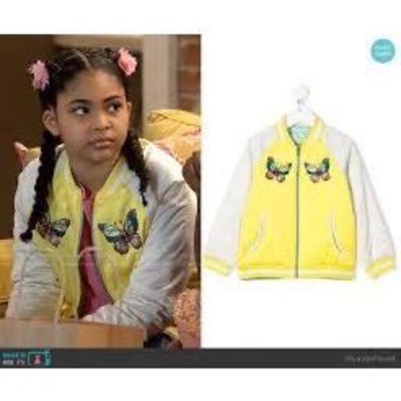 NWT Stella  McCartney Kids Reversible Butterfly Bomber Jacket.  Size 2 - Picture 13 of 15